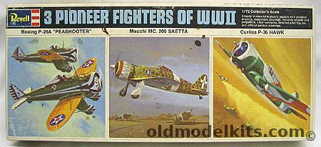 Revell 1/72 3 Pioneer Fighters of WWII / Boeing P-26A Peashooter / Macchi MC-200 Saetta / Curtiss P-36 Hawk, H677-130 plastic model kit